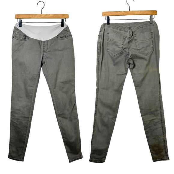 A Pea in the Pod | XS Maternity Gray Full Panel Skinny Jeans - Picture 1 of 6